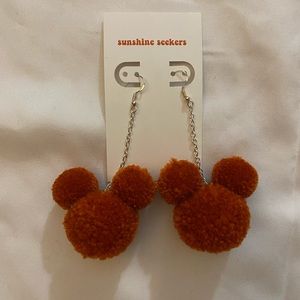 Mickey Pom Pom Earrings